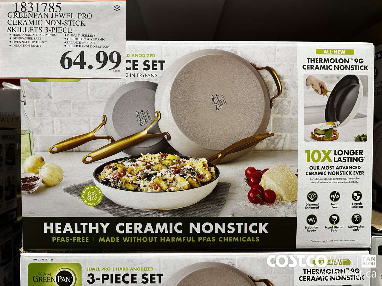 1831785 GREENPAN JEWEL PRO CERAMIC NON-STICK SKILLETS 3-PIECE $64.99