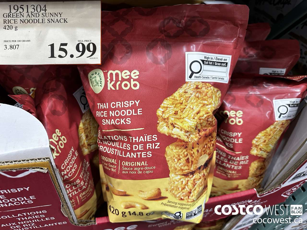 1951304 GREEN AND SUNNY RICE NOODLE SNACK 420G $15.99