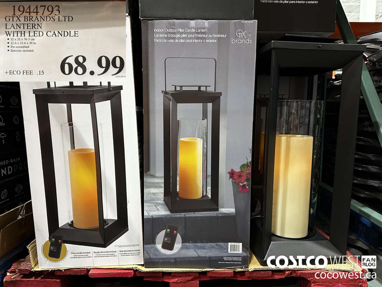 1944793 GTX BRANDS LTD LANTERN WITH LED CANDLE $68.99