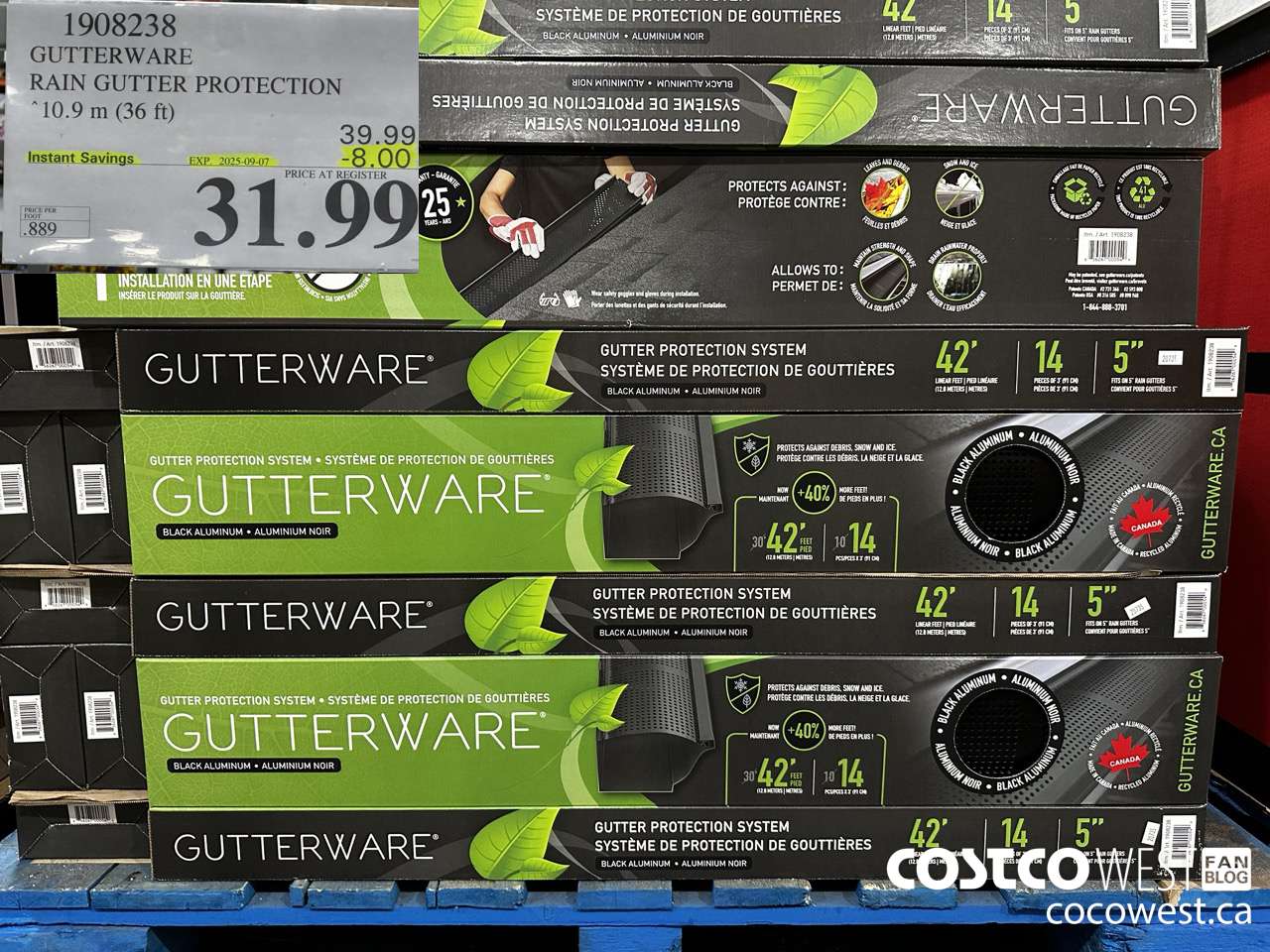 1908238 GUTTERWARE RAIN GUTTER PROTECTION 10.9M (36FT) ($8.00 INSTANT SAVINGS EXPIRES ON 2025-09-07) $31.99