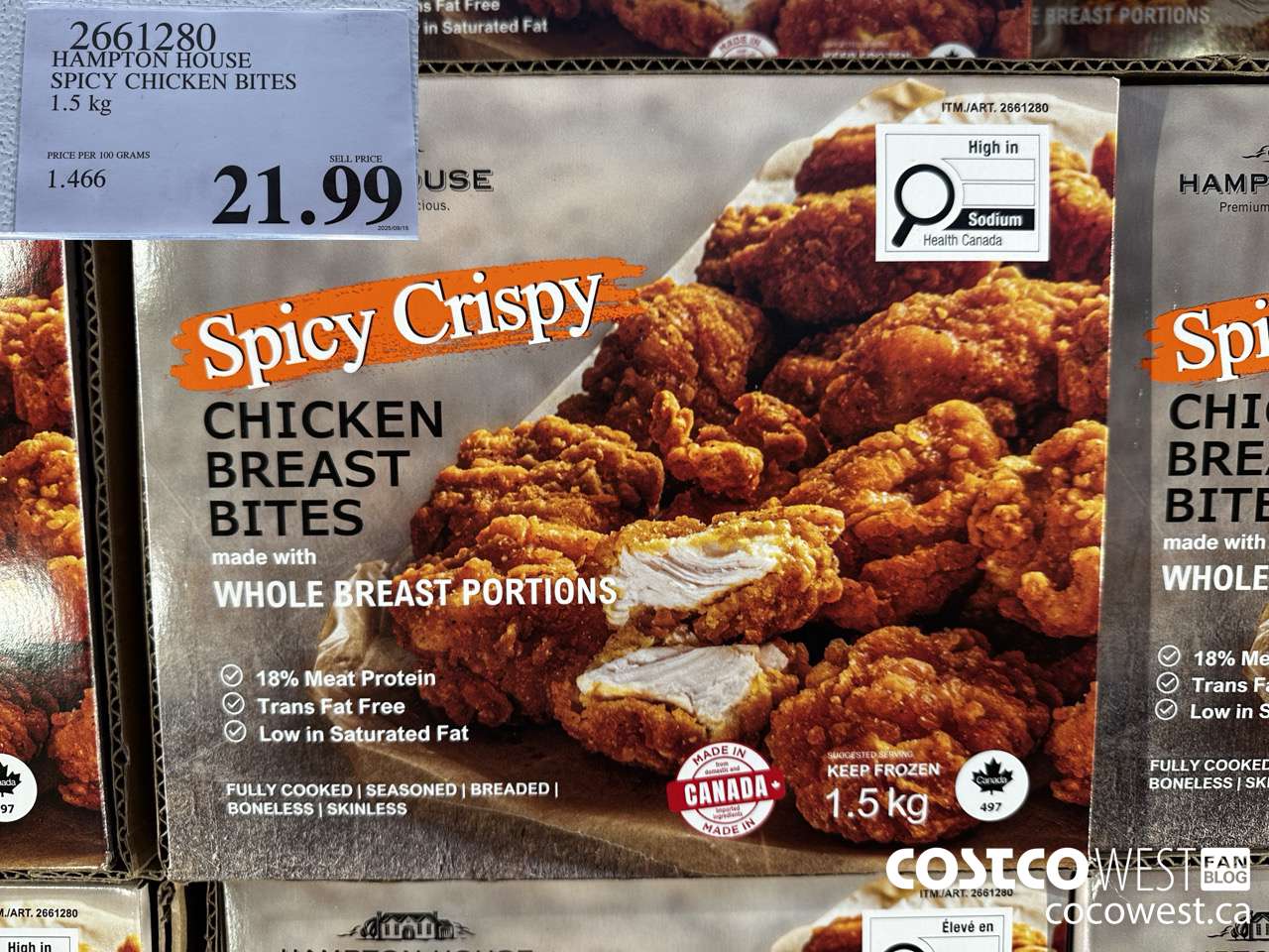 2661280 HAMPTON HOUSE SPICY CHICKEN BITES 1.5KG $21.99