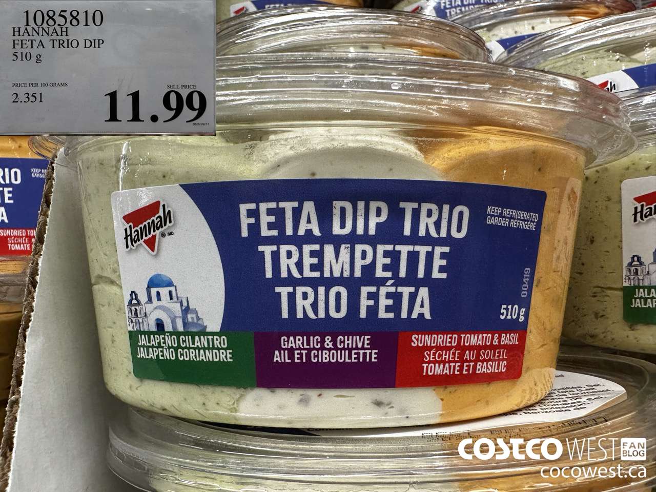 1085810 HANNAH FETA TRIO DIP 510G $11.99