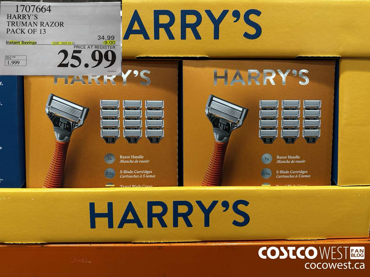 1707664 HARRY'S TRUMAN RAZOR PACK OF 13 ($9.00 INSTANT SAVINGS EXPIRES ON 2025-10-12) $25.99