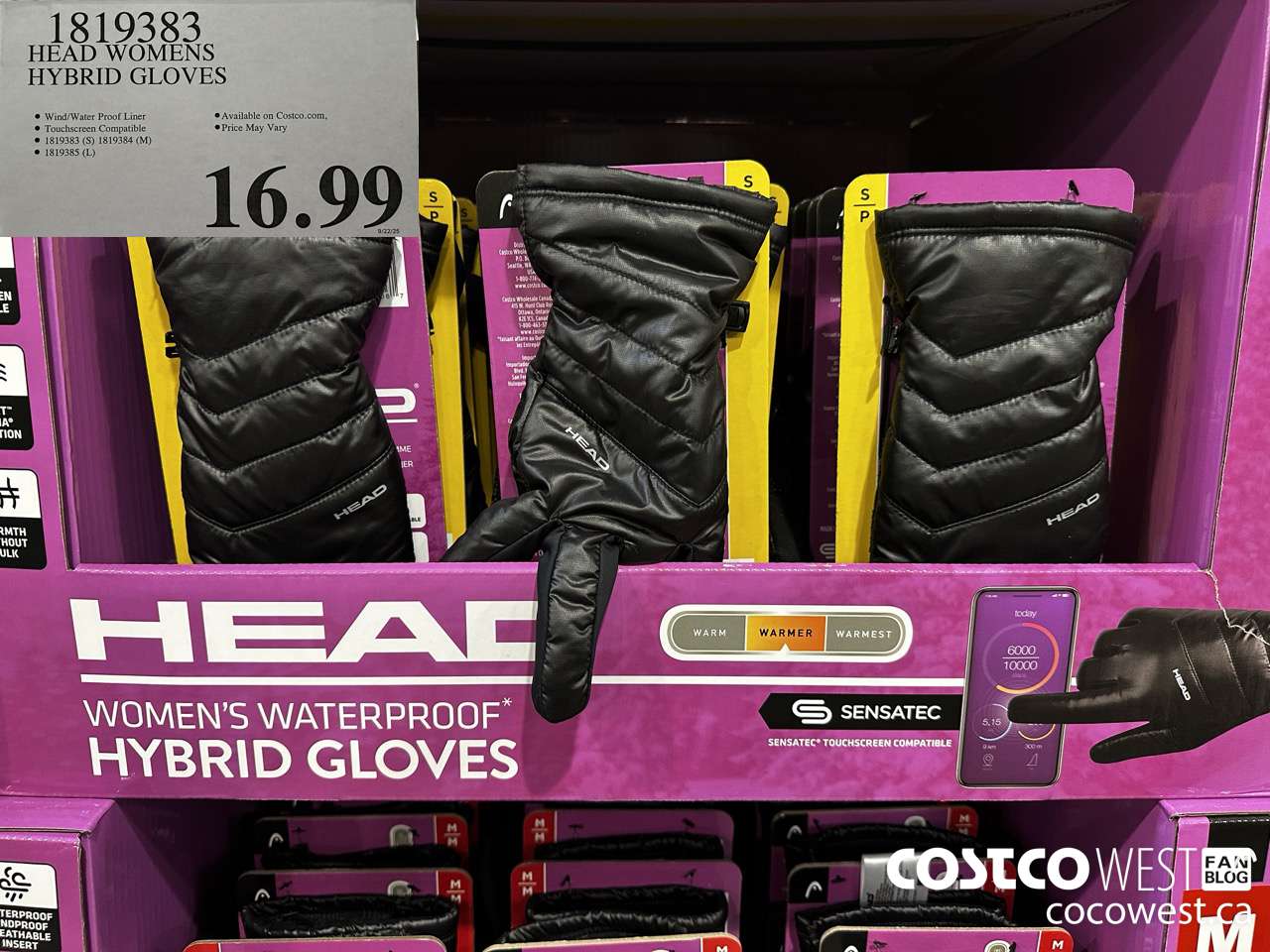 1819383 HEAD WOMES HYBRID GLOVES $16.99