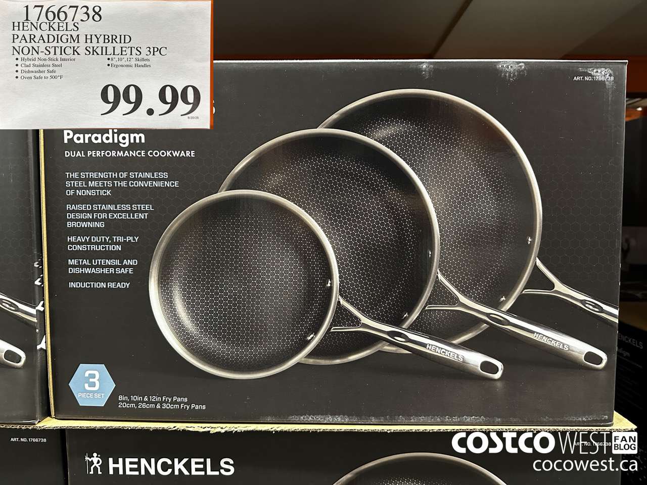 1766738 HENCKELS PARADIGM HYBRID NON-STICK SKILLETS 3PC $99.99