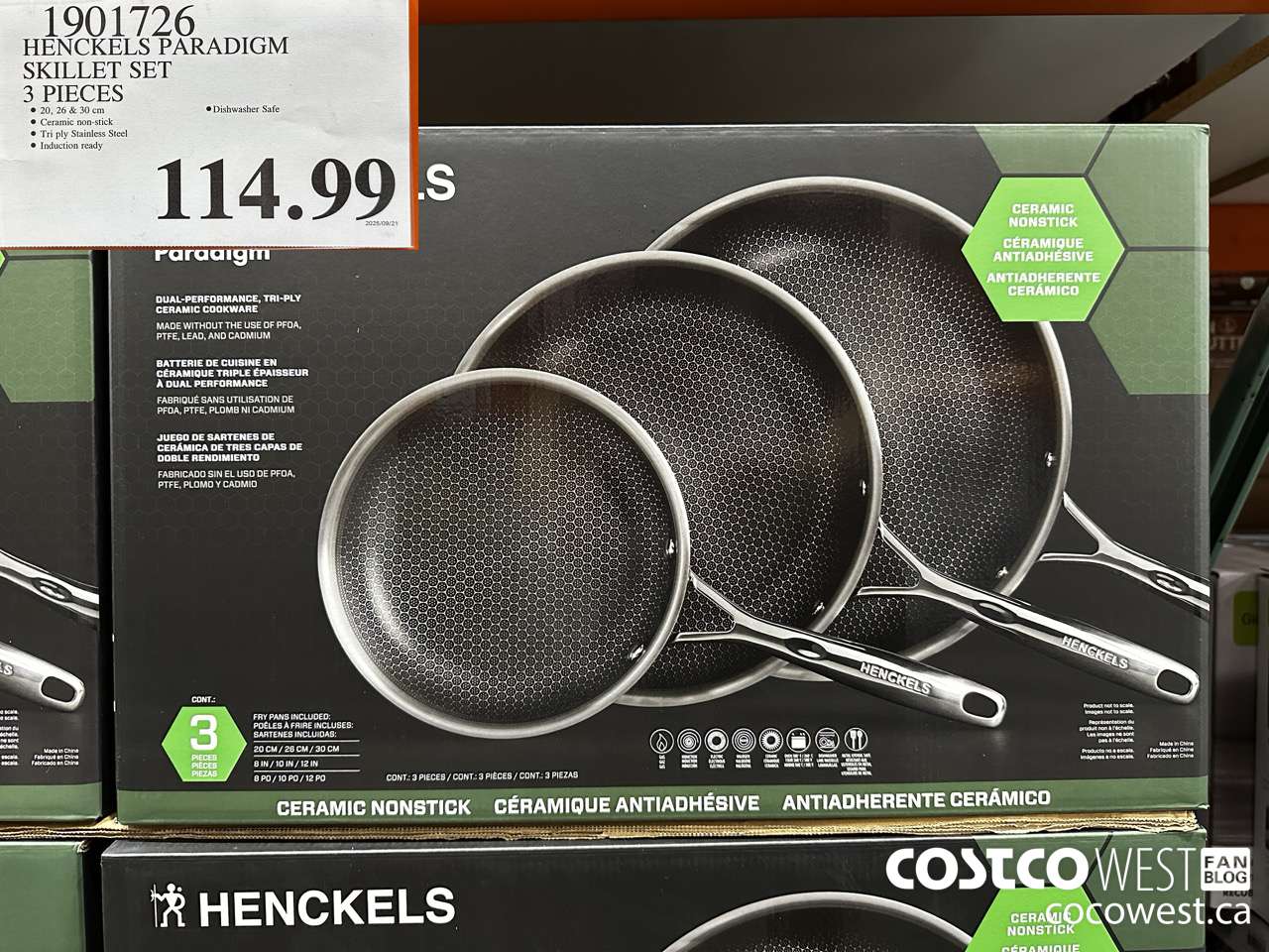1901726 HENCKELS PARADIGM SKILLET SET 3 PIECES $114.99