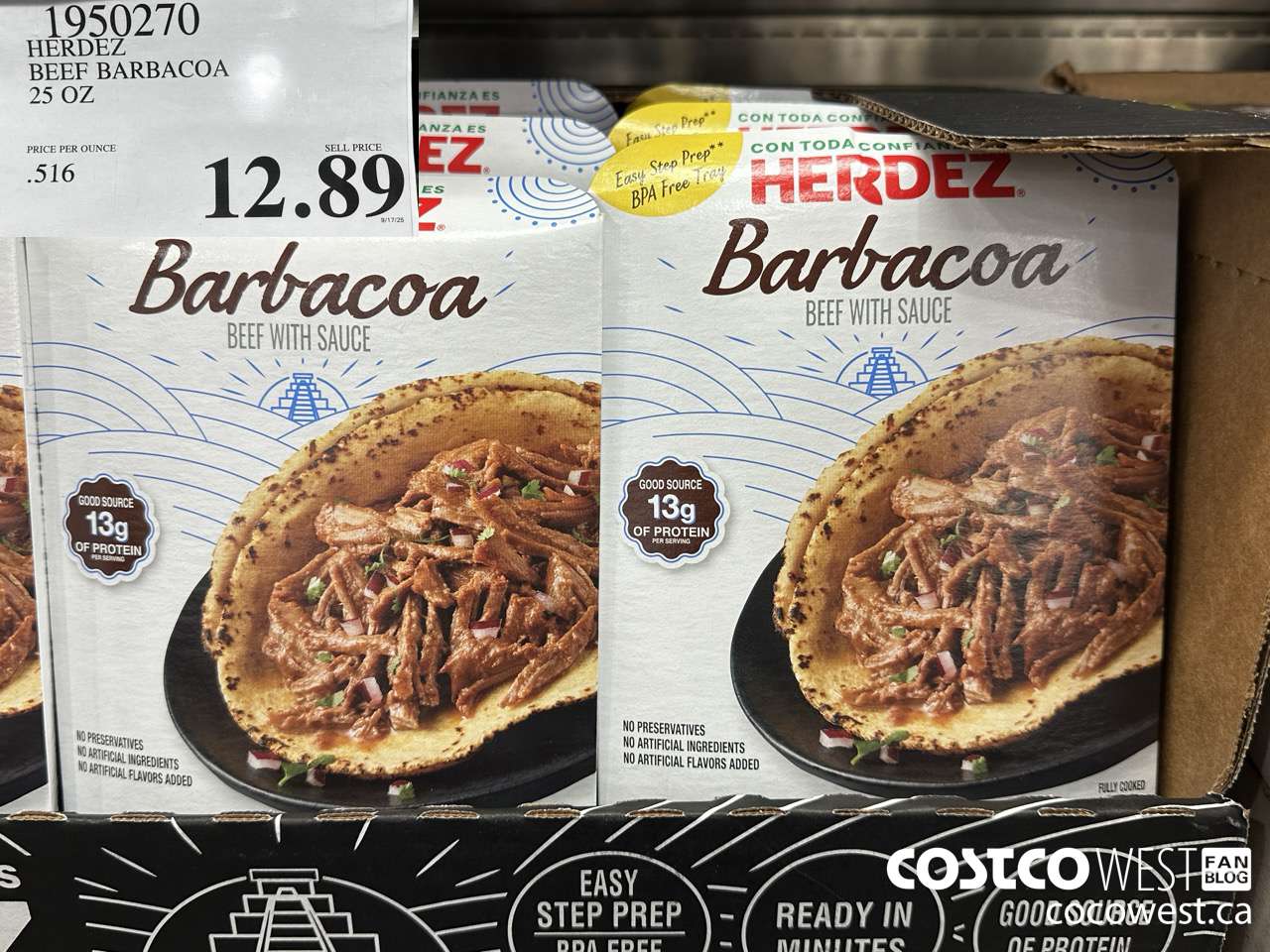 1950270 HERDEZ BEEF BARBACOA 25 OZ $12.89