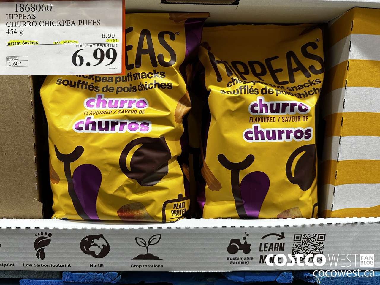 1868060 HIPPEAS CHICKPEA PUFFS CHURRO 454G ($2.00 INSTANT SAVINGS EXPIRES ON 2025-09-08) $6.99
