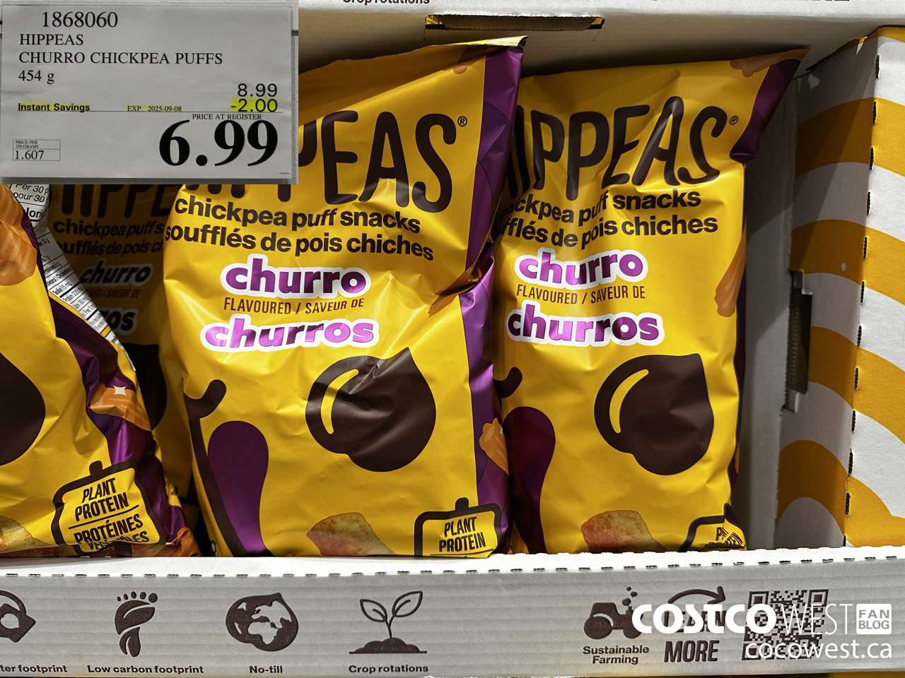 1868060 HIPPEAS CHICKPEA PUFFS CHURRO 454G ($2.00 INSTANT SAVINGS EXPIRES ON 2025-09-08) $6.99