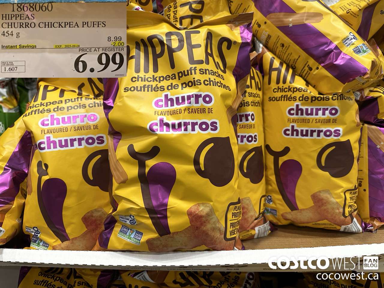 1868060 HIPPEAS CHICKPEA PUFFS CHURRO 454G ($2.00 INSTANT SAVINGS EXPIRES ON 2025-09-08) $6.99