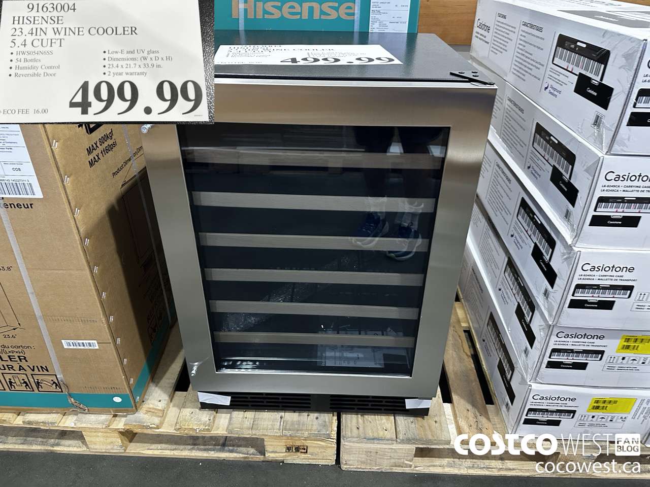 9163004 HISENSE 23.4 IN WINE COOLER 5.4 CUFT $499.99