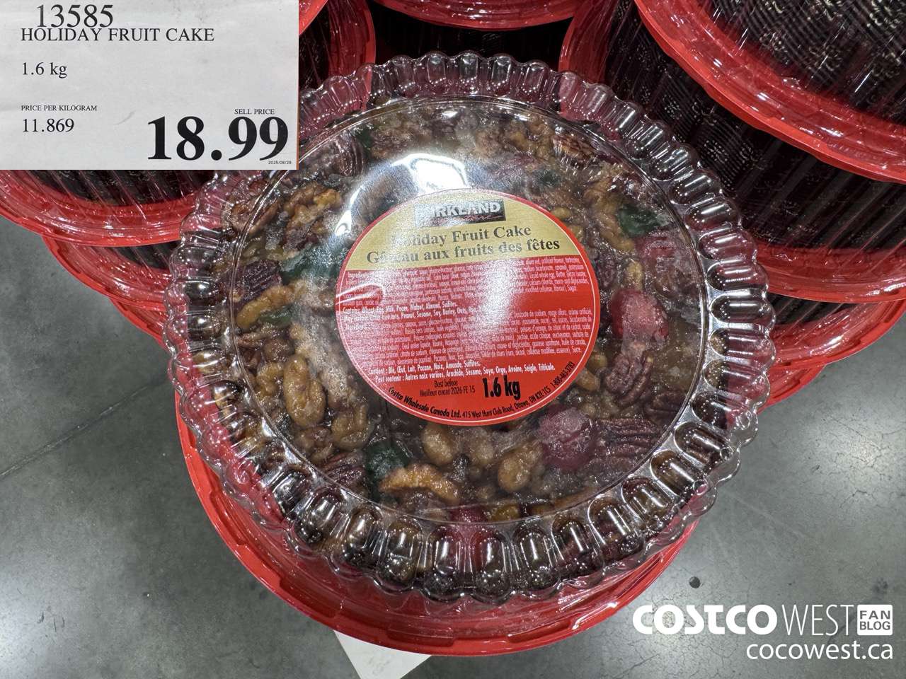 13585 HOLIDAY FRUIT CAKE 1.6 kg $18.99