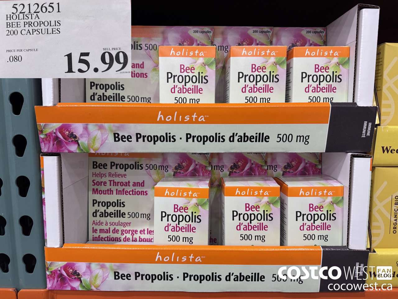 5212651 HOLISTA BEE PROPOLIS 200 CAPSULES $15.99