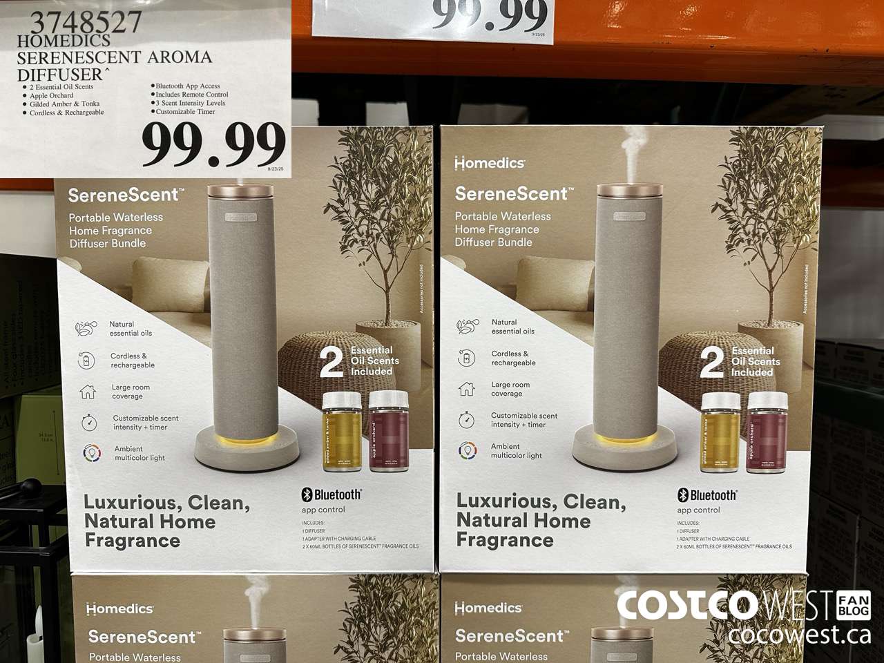 3748527 HOMEDICS SERENESCENT AROMA DIFFUSER $99.99