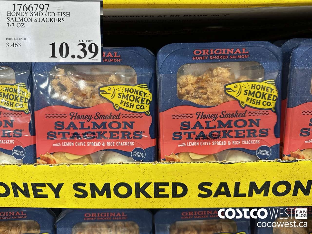 1766797 HONEY SMOKED FISH SALMON STACKERS 3/3 OZ $10.39