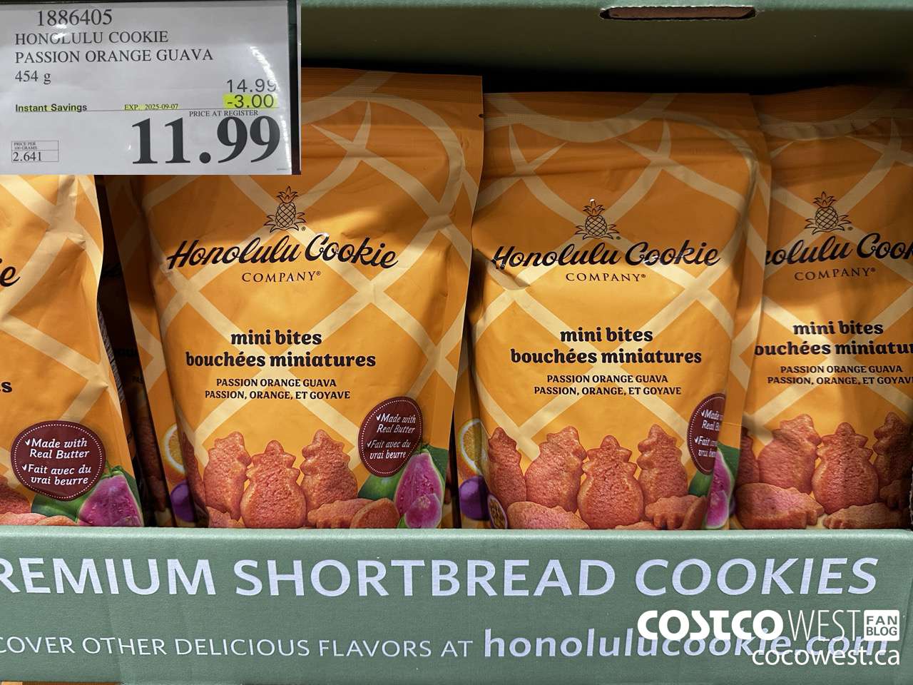 1886405 HONOLULU COOKIE PASSION ORANGE GUAVA 454G ($3.00 INSTANT SAVINGS EXPIRES ON 2025-09-07) $11.99