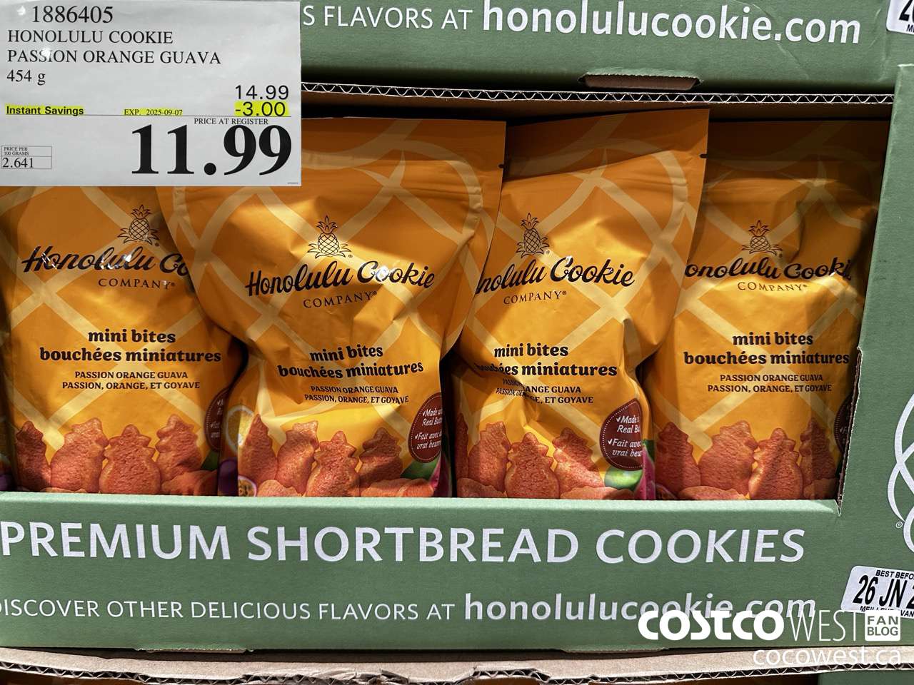 1886405 HONOLULU COOKIE PASSION ORANGE GUAVA 454G ($3.00 INSTANT SAVINGS EXPIRES ON 2025-09-07) $11.99