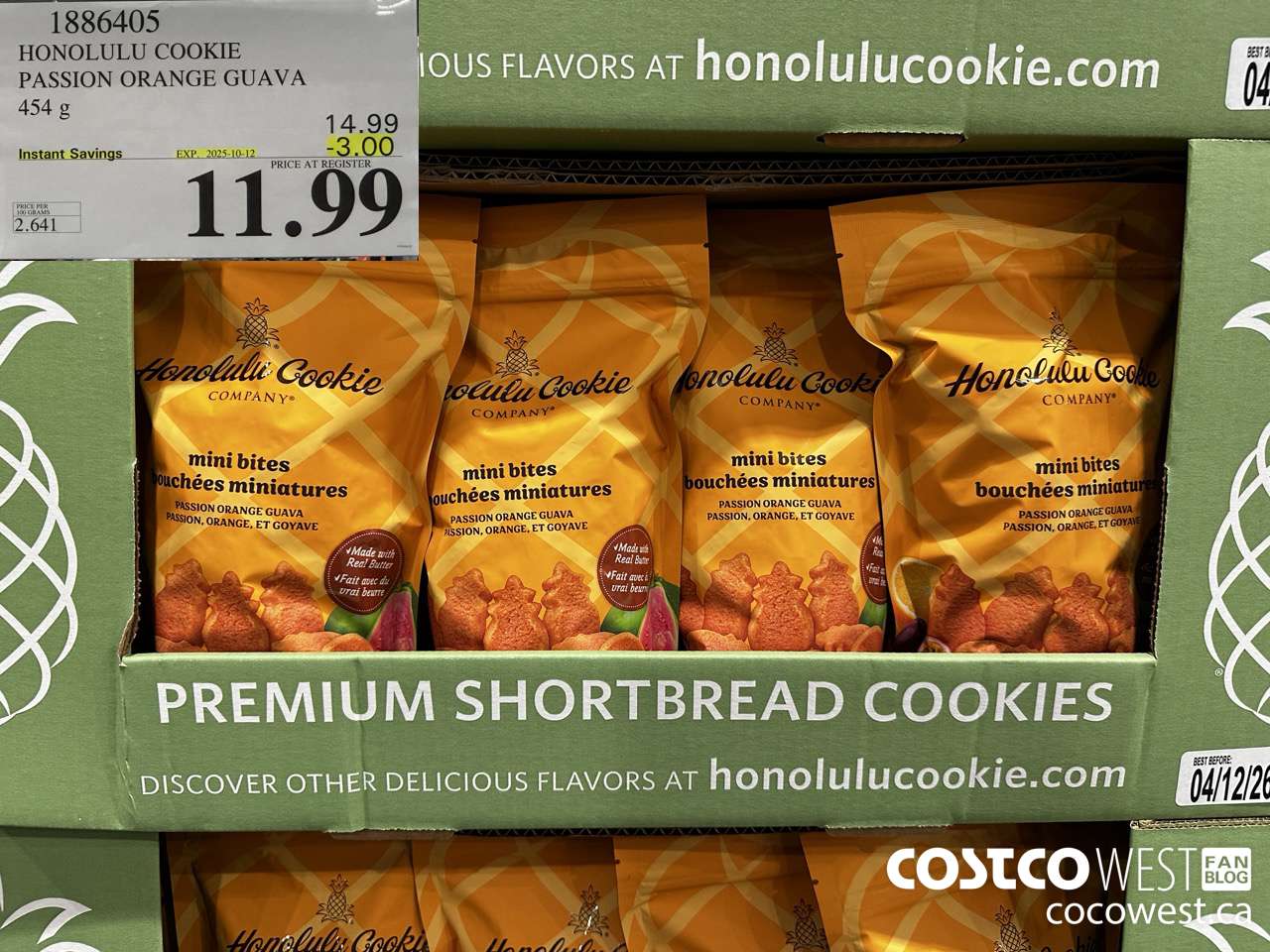 1886405 HONOLULU COOKIE PASSION ORANGE GUAVA 454G ($3.00 INSTANT SAVINGS EXPIRES ON 2025-10-12) $11.99