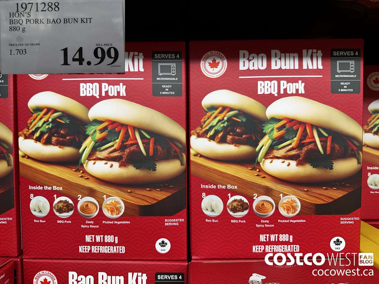 1971288 HON'S BBQ PORK BAO BUN KIT 880G $14.99