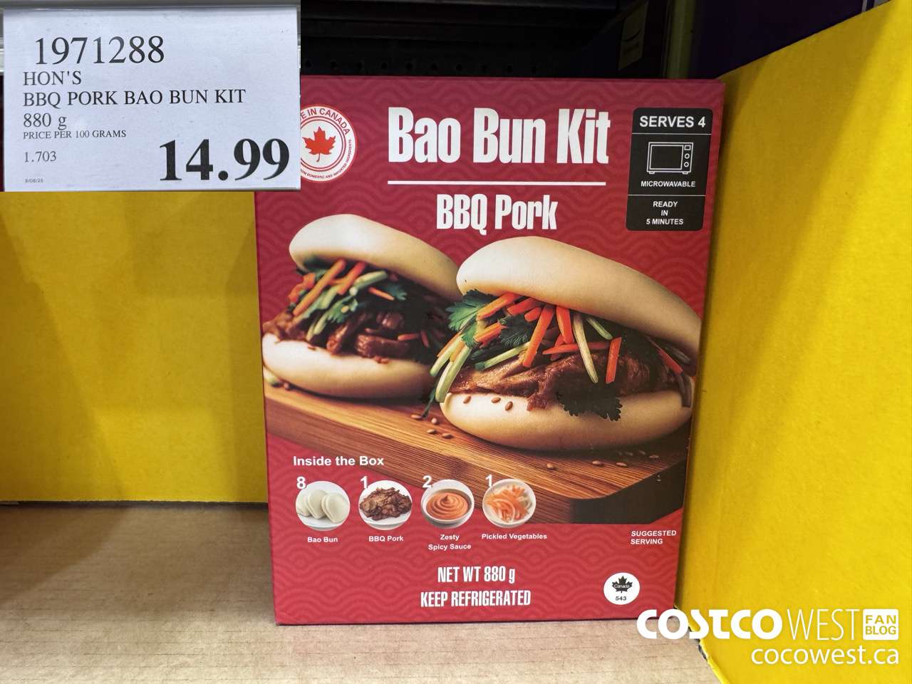 1971288 HON'S BBQ PORK BAO BUN KIT 880G $14.99