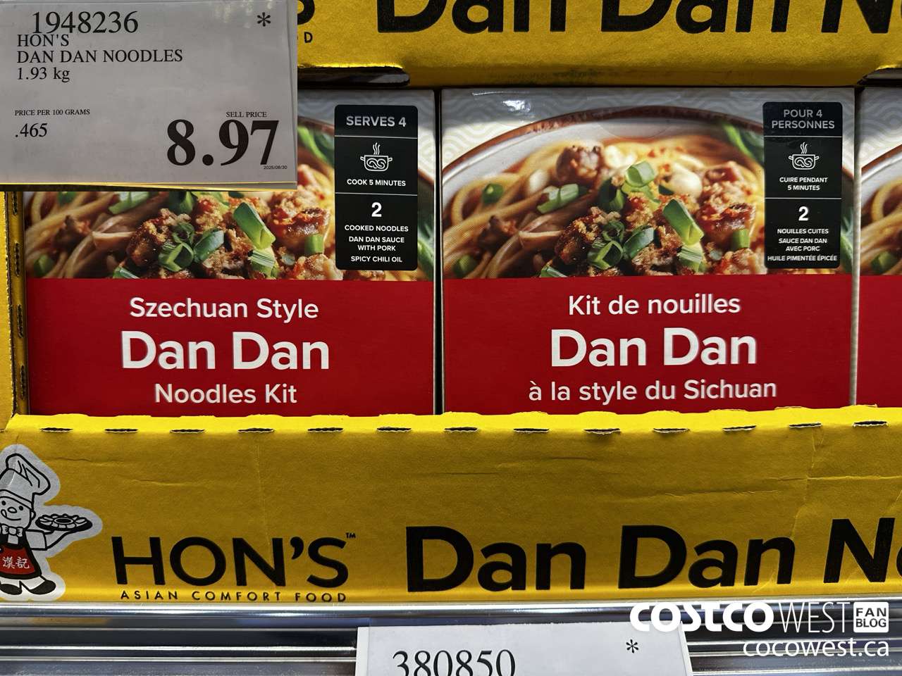 1948236 HON'S SZECHUAN STYLE DAN DAN NOODLES 1.93KG $8.97