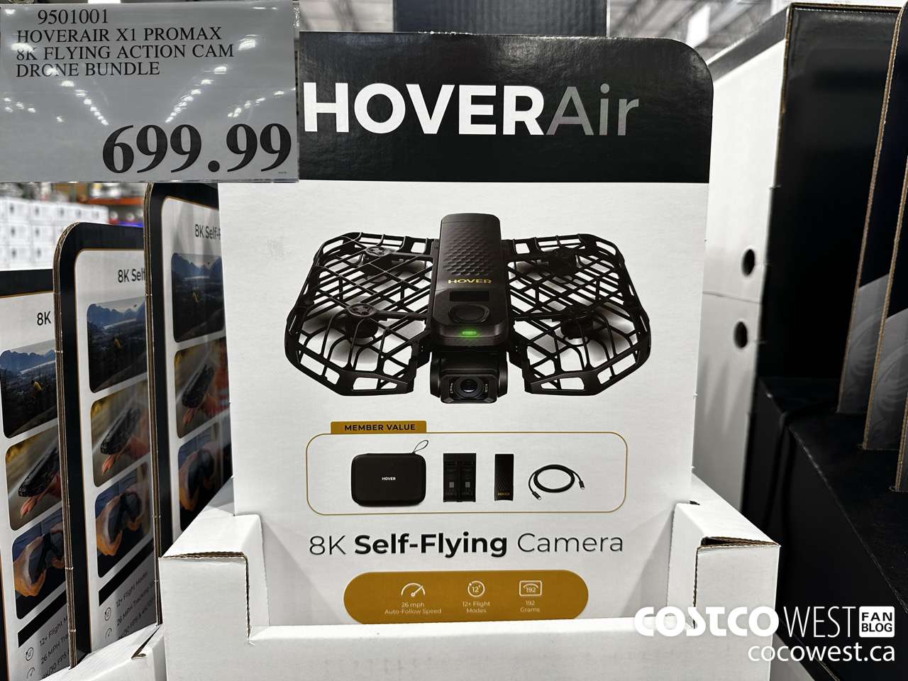 9501001 HOVERAIR X1 PROMAX 8K FLYING ACTION CAM DRONE BUNDLE $699.99