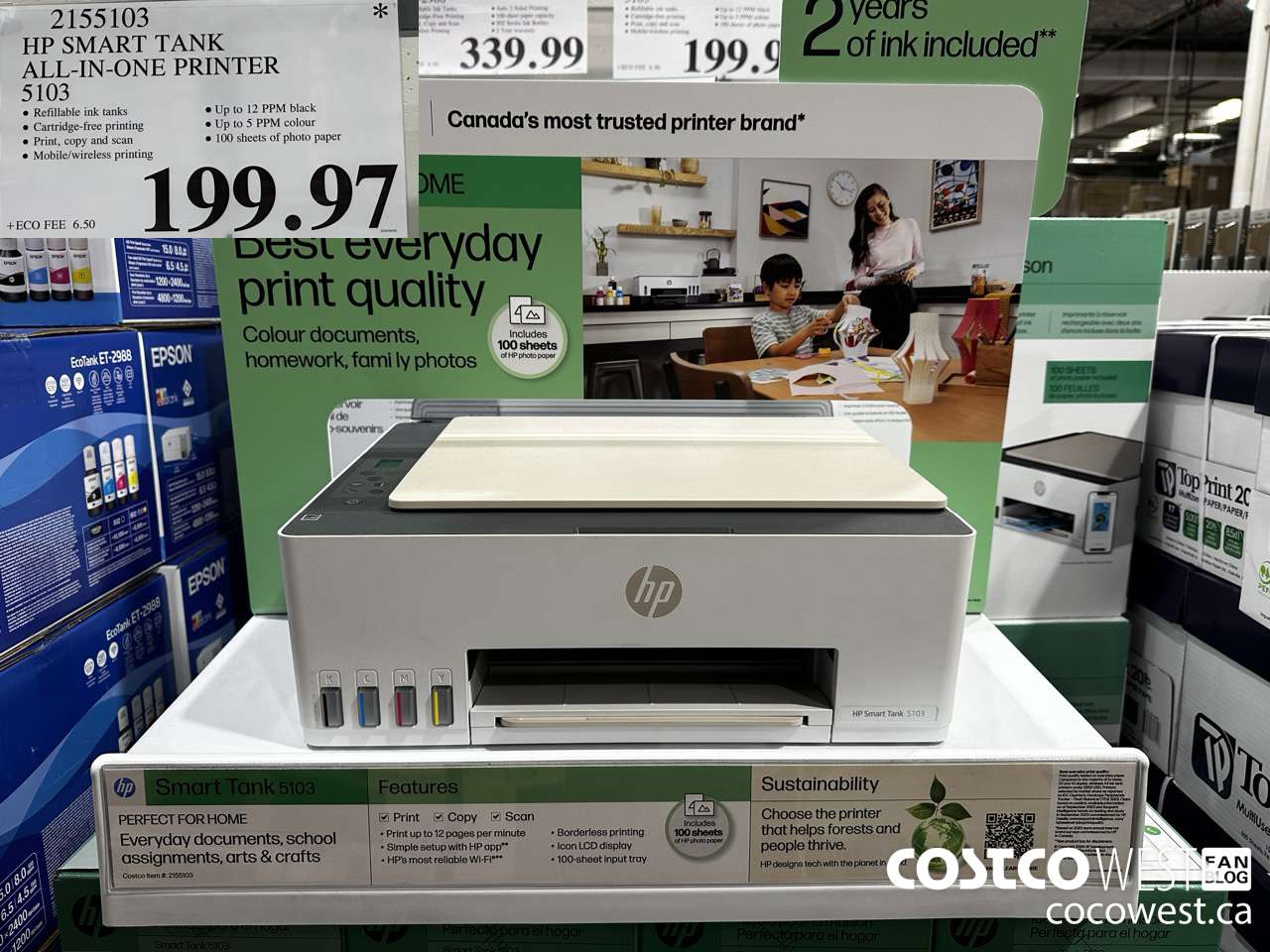 2155103 HP SMART TANK ALL IN ONE PRINTER 5103 $199.97