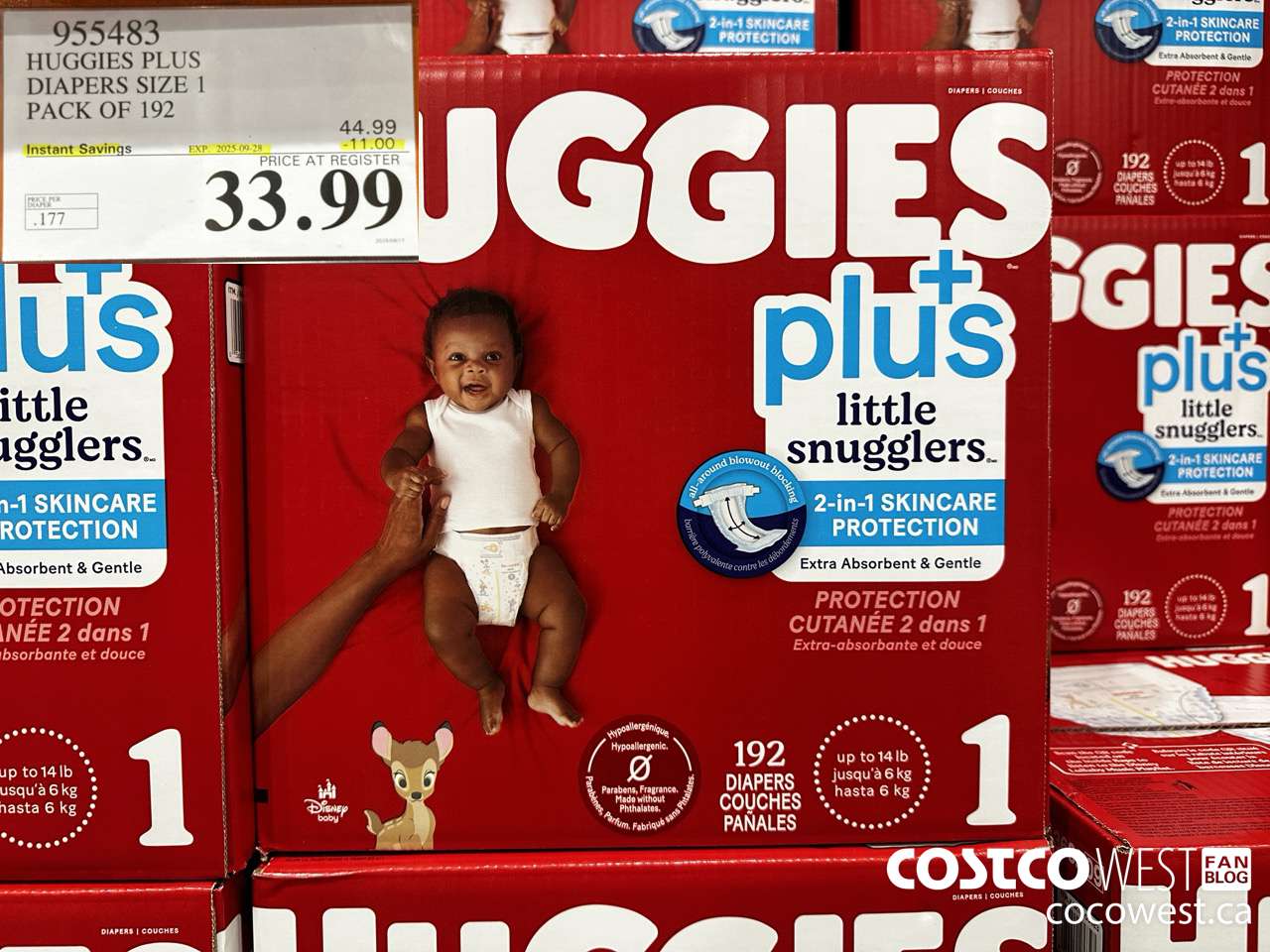 955483 HUGGIES LITTLE SNUGGLE SIZE 1 DIAPERS PACK OF 192 ($11.00 INSTANT SAVINGS EXPIRES ON 2025-09-28) $33.99