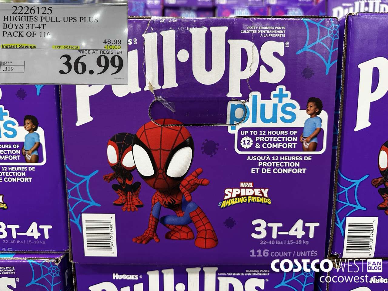 2226125 HUGGIES PULL-UPS PLUS BOYS 3T-4T PACK OF 116 ($10.00 INSTANT SAVINGS EXPIRES ON 2025-09-28) $36.99