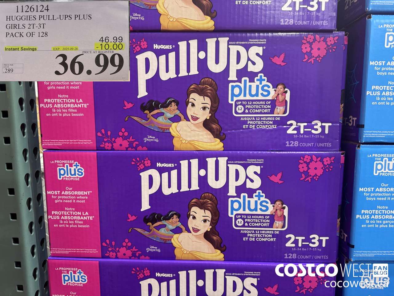 1126124 HUGGIES PULL-UPS PLUS GIRLS 2T-3T PACK OF 128 ($10.00 INSTANT SAVINGS EXPIRES ON 2025-09-28) $36.99