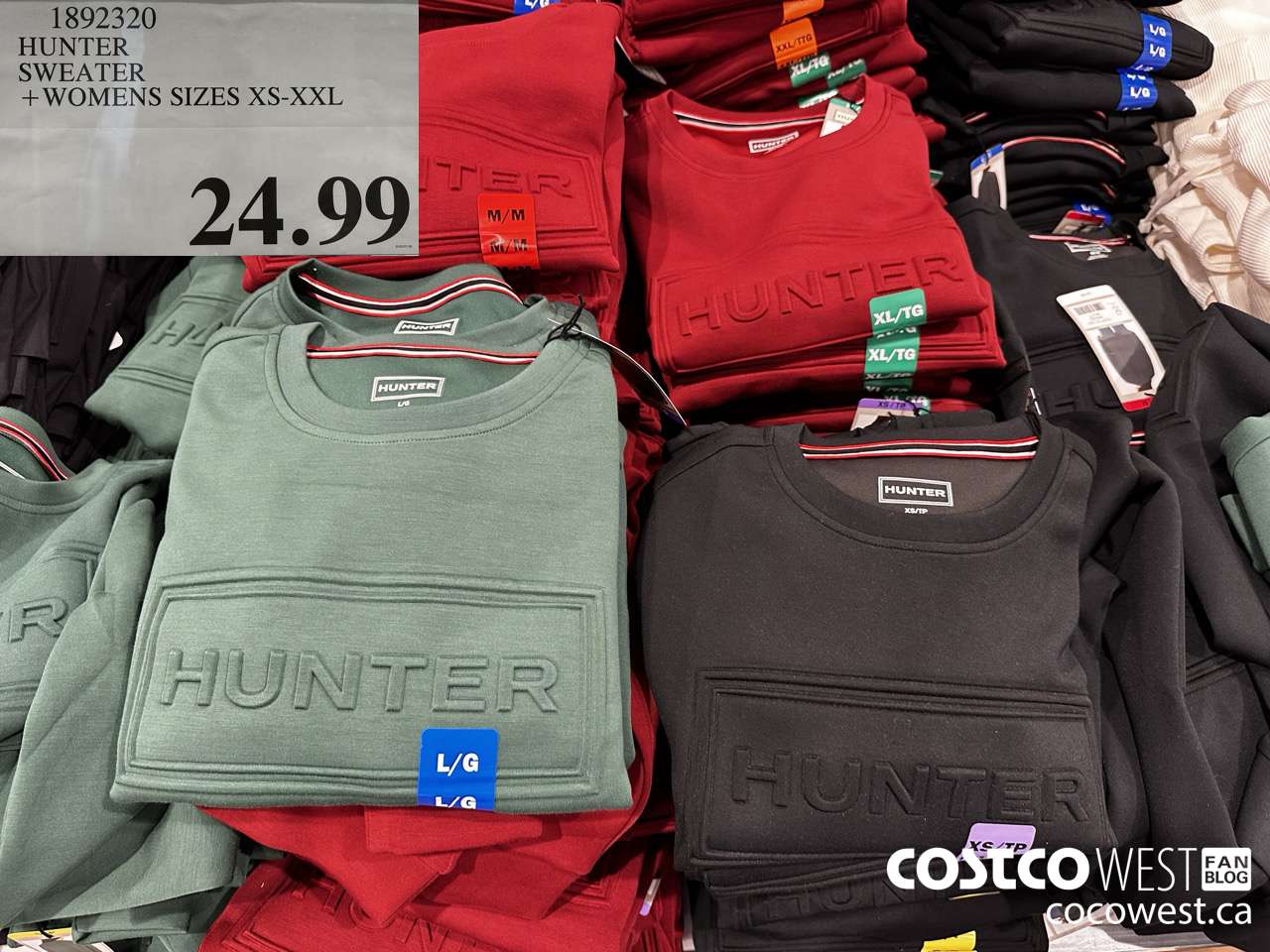 1892320 HUNTER SWEATER WOMENS SIZES XS-XXL $24.99