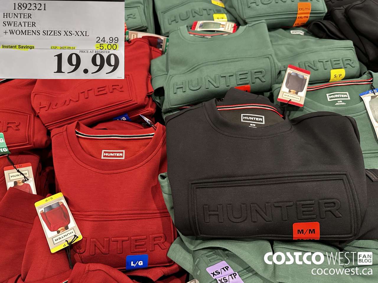 1892321 HUNTER SWEATER WOMENS SIZES XS-XXL ($5.00 INSTANT SAVINGS EXPIRES ON 2025-09-14) $19.99