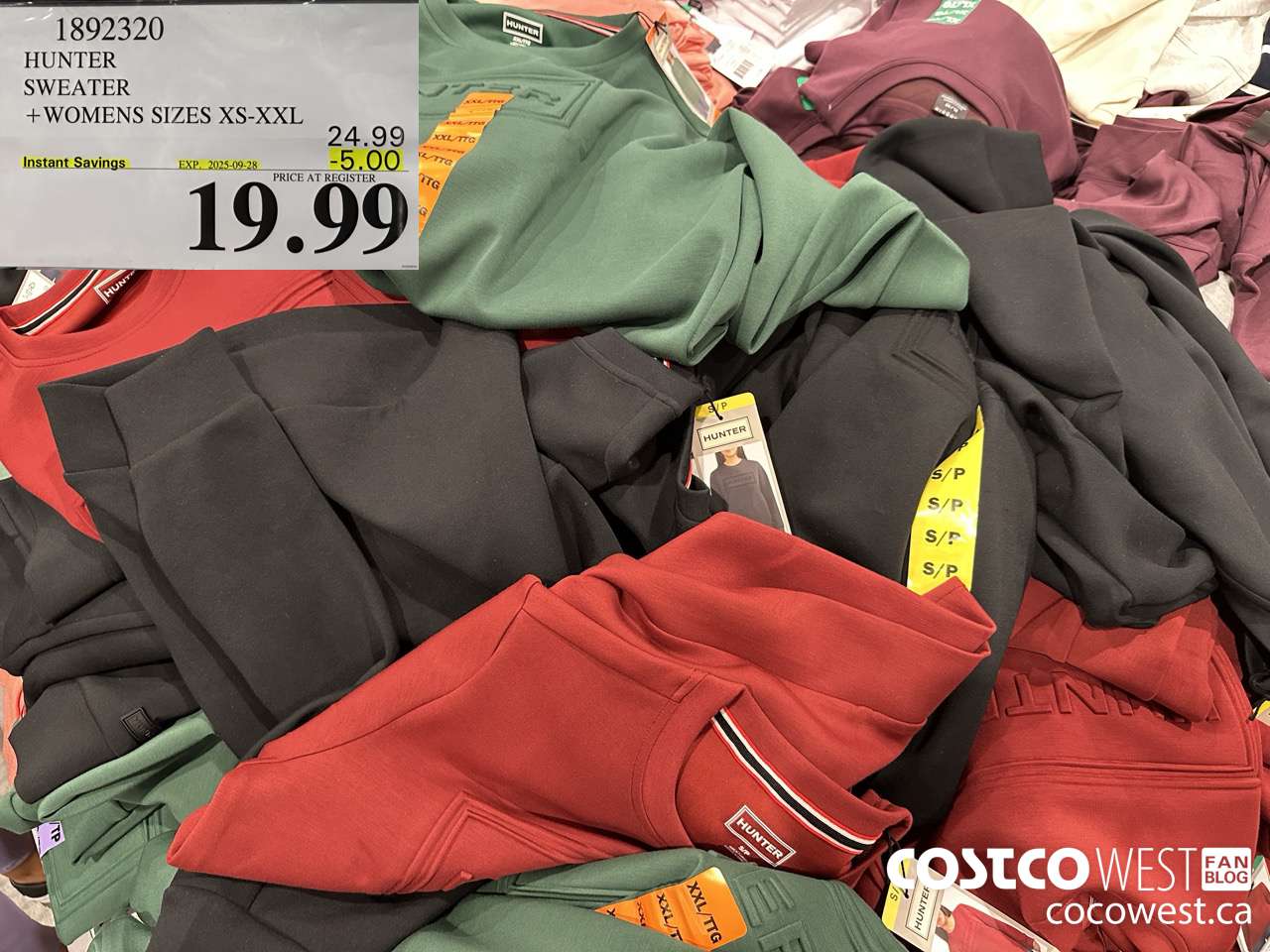 1892320 HUNTER SWEATER WOMENS SIZES XS-XXL ($5.00 INSTANT SAVINGS EXPIRES ON 2025-09-28) $19.99