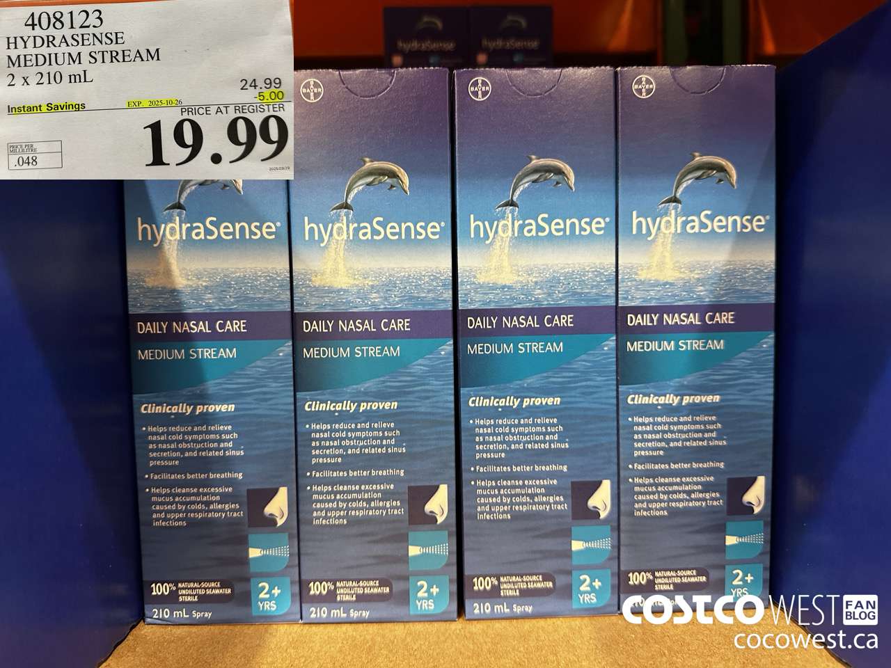 408123 HYDRASENSE MEDIUM STREAM 2 x 210 ml ($5.00 INSTANT SAVINGS EXPIRES ON 2025-10-26) $19.99