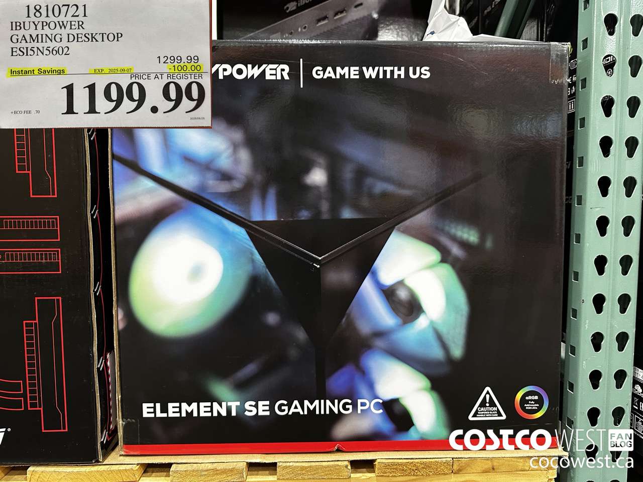 1810721 IBUYPOWER GAMING DESKTOP ESI5N5602 ($100.00 INSTANT SAVINGS EXPIRES ON 2025-09-07) $1199.99