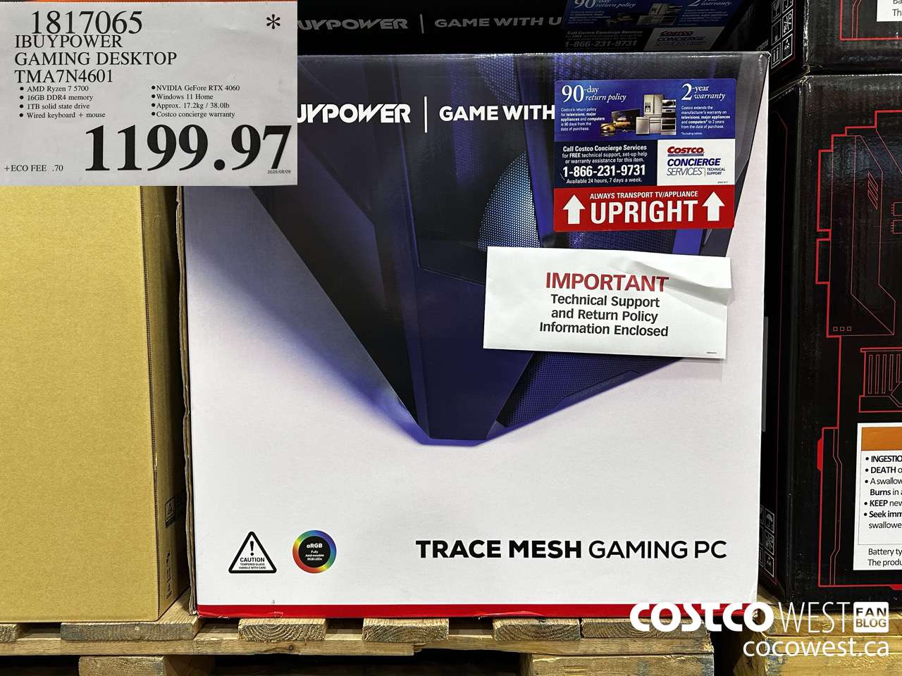 1817065 IBUYPOWER GAMING DESKTOP TMA7N4601 $1199.97