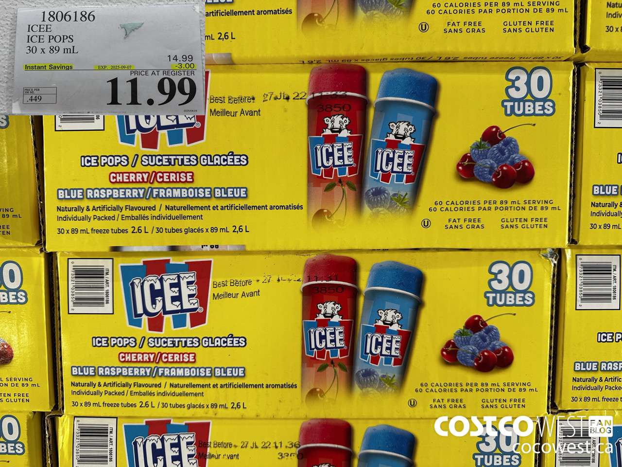 1806186 ICEE ICE POPS 30 X 89ML ($3.00 INSTANT SAVINGS EXPIRES ON 2025-09-07) $11.99