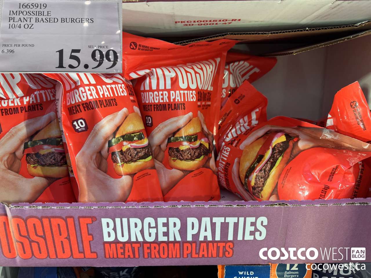 1665919 IMPOSSIBLE PLANT BASED BURGERS 10/4 OZ $15.99