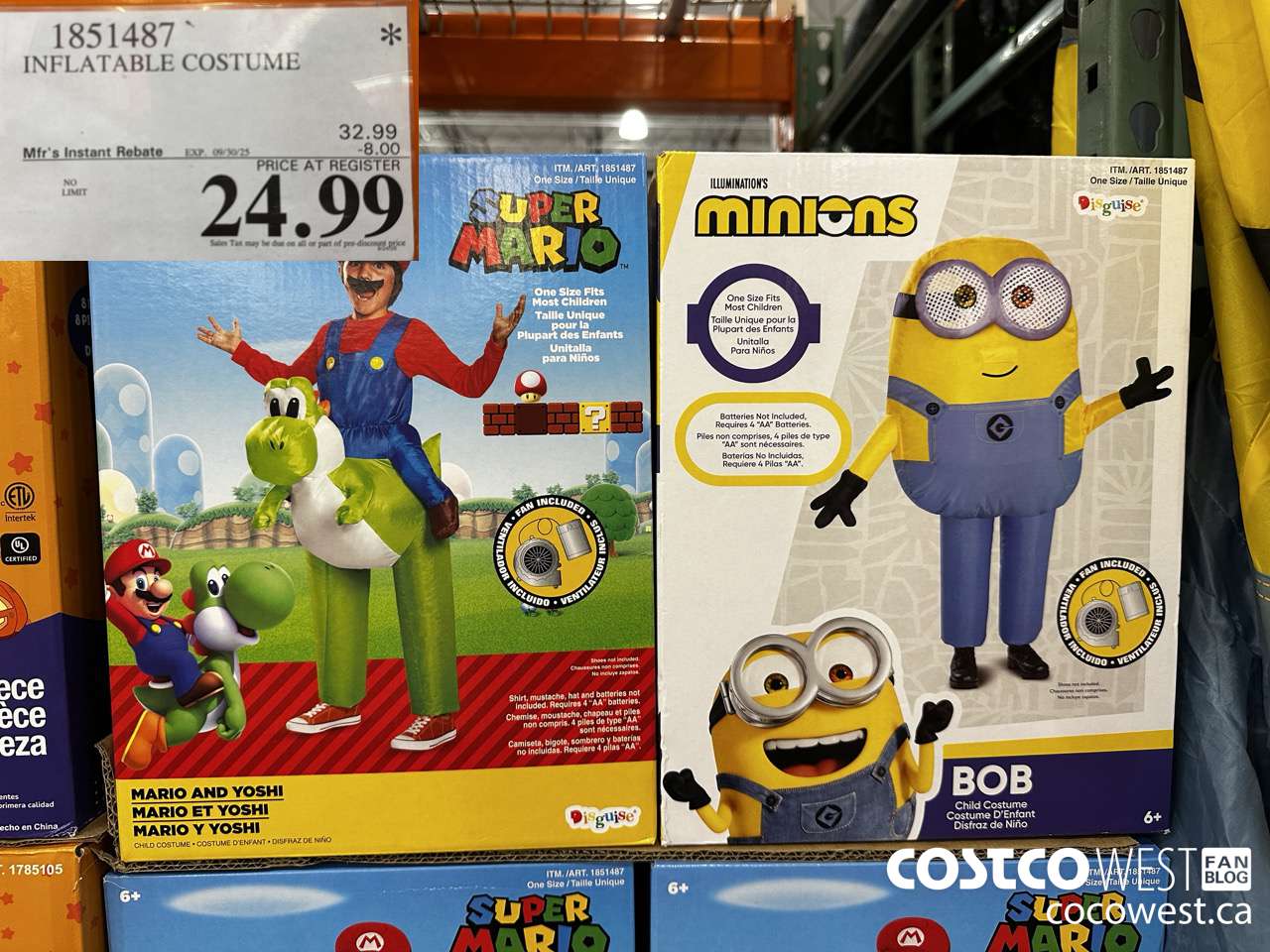 1851487 INFLATABLE COSTUME ($8.00 INSTANT SAVINGS EXPIRES ON 2025-09-30) $24.99