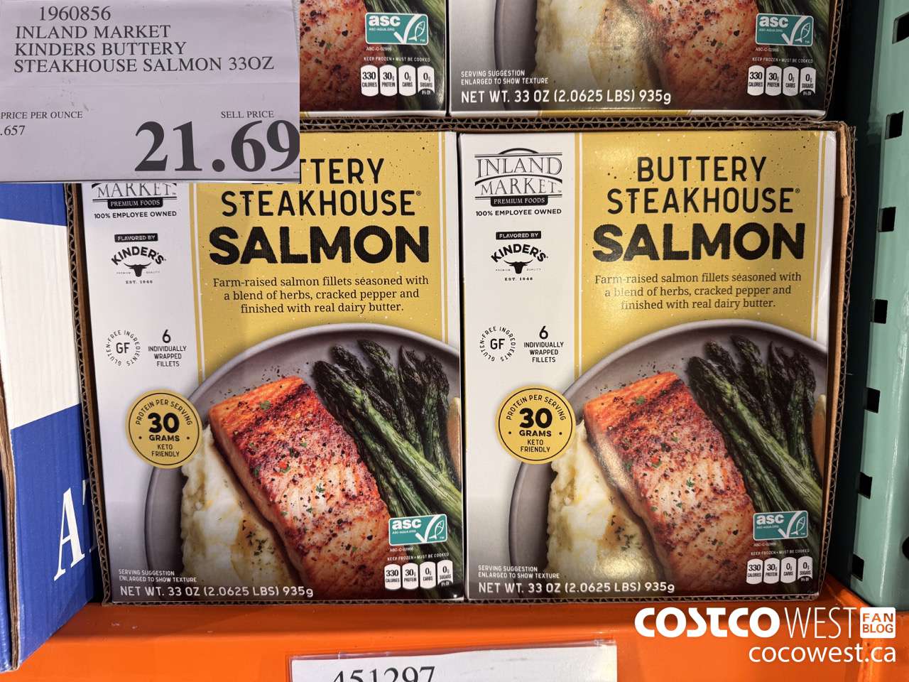 1960856 INLAND MARKET KINDERS BUTTERY STEAKHOUSE SALMON 33 OZ $21.69