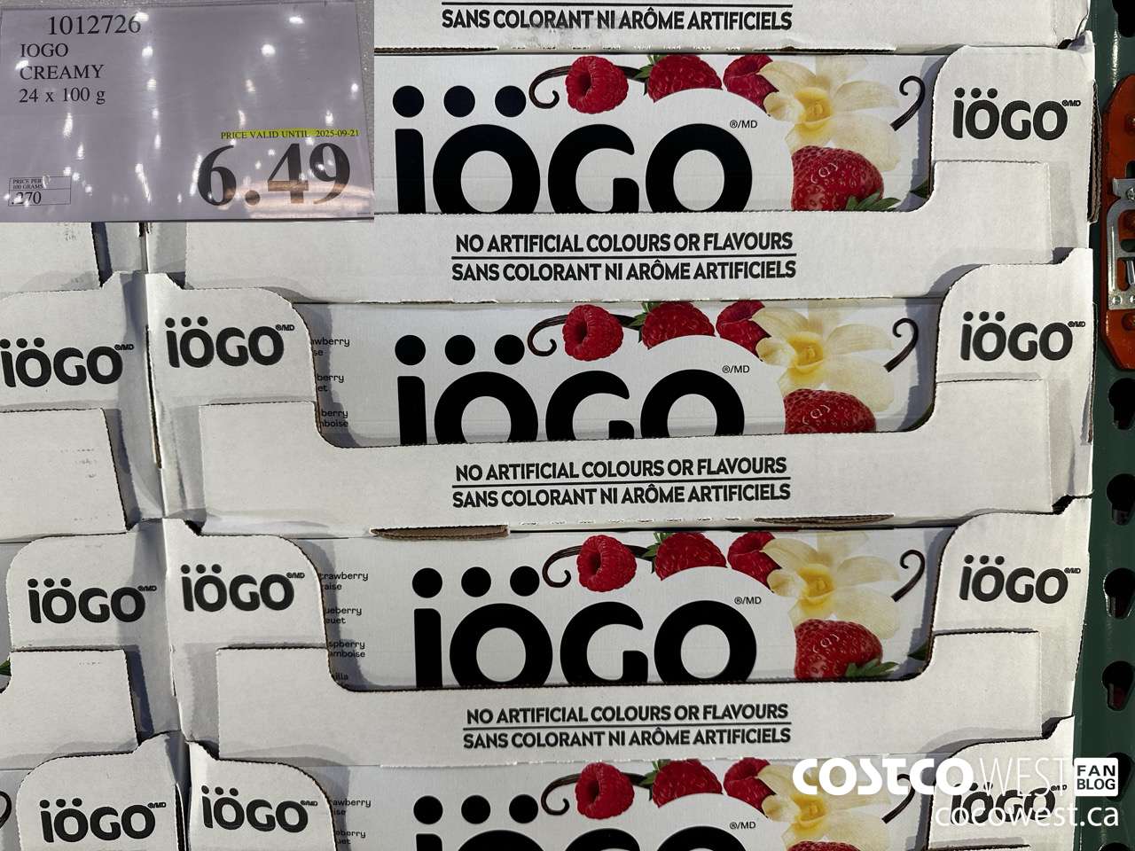 1012726 IOGO CREAMY 24 X 100G (EXPIRES ON 2025-09-21) $6.49