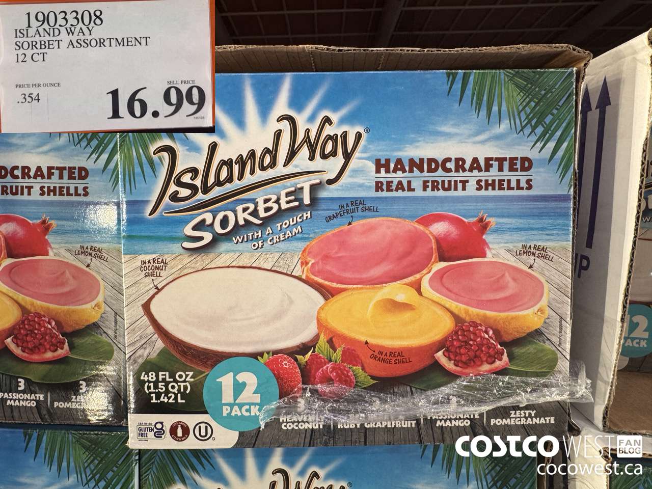 1903308 ISLAND WAY SORBET ASSORTMENT 12 CT $16.99