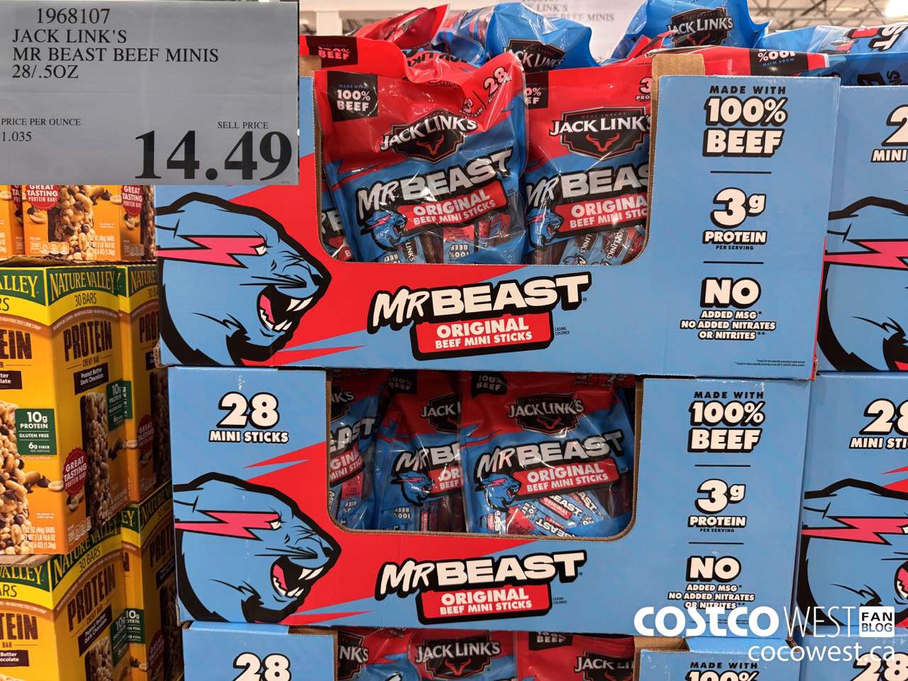 1968107 JACK LINK'S MR BEAST BEEF MINIS 28/.5 OZ $14.49