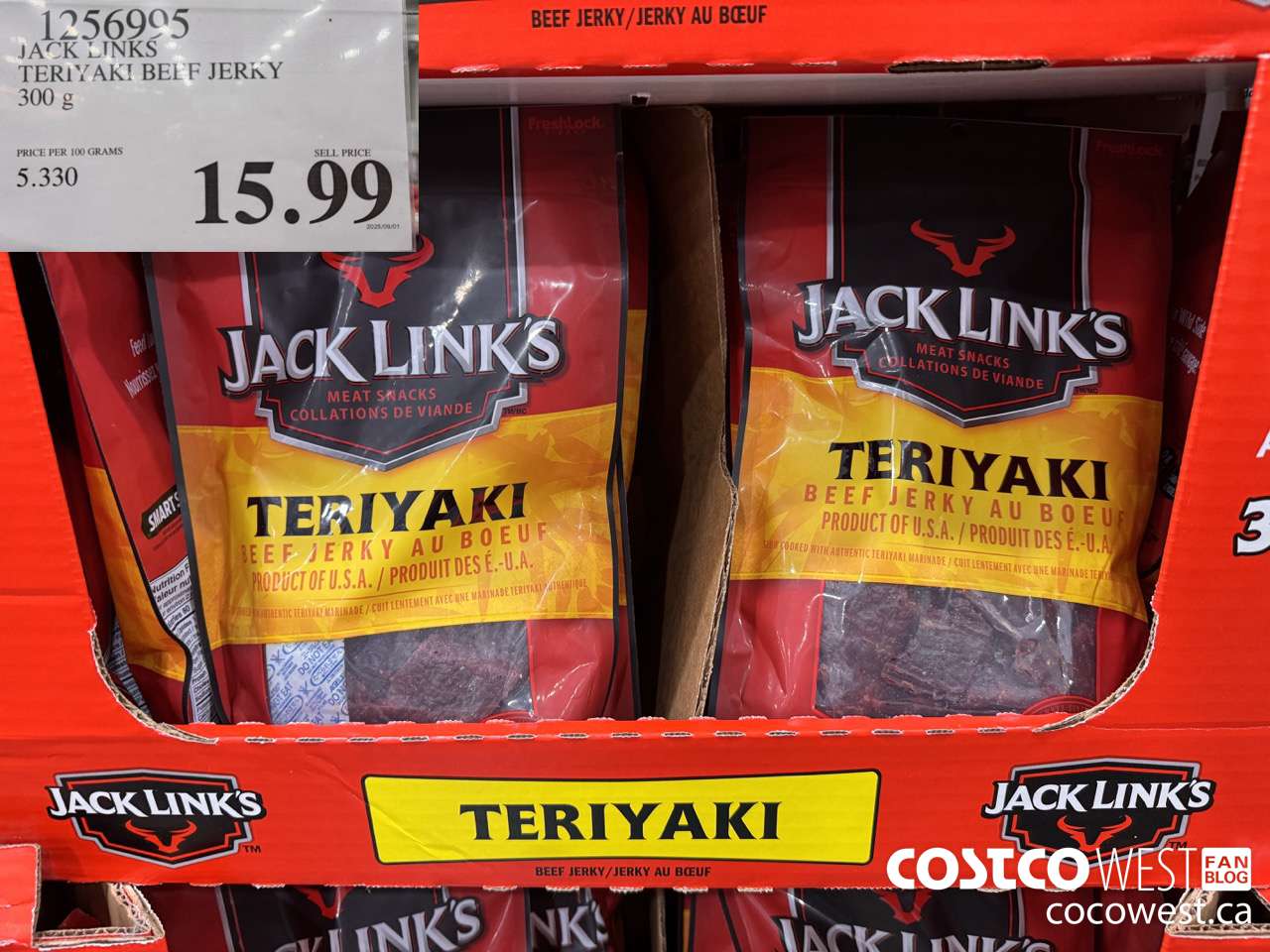 1256995 JACK LINKS TERIYAKI BEEF JERKY 300g $15.99