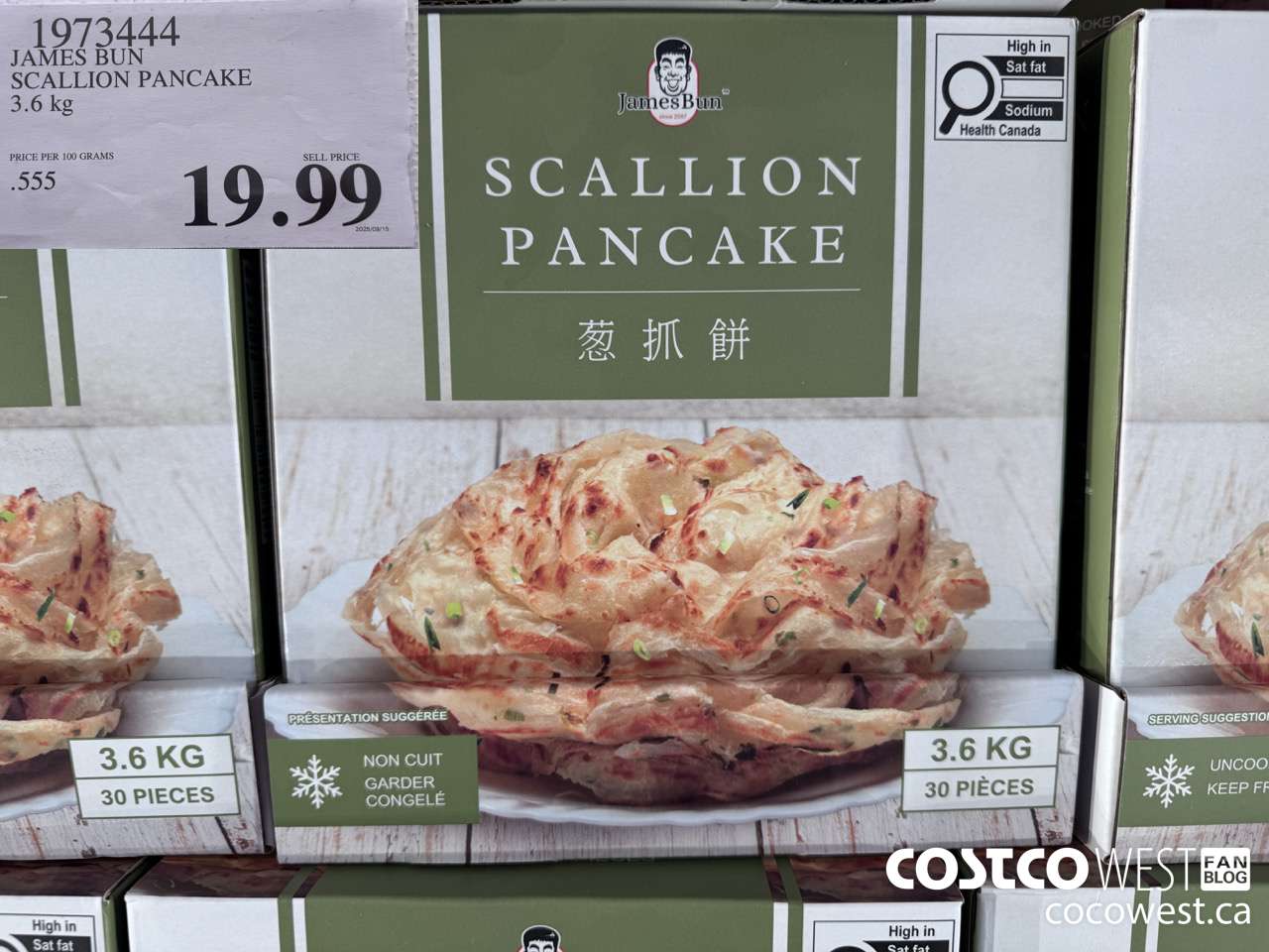 1973444 JAMES BUN SCALLION PANCAKE 3.6KG $19.99