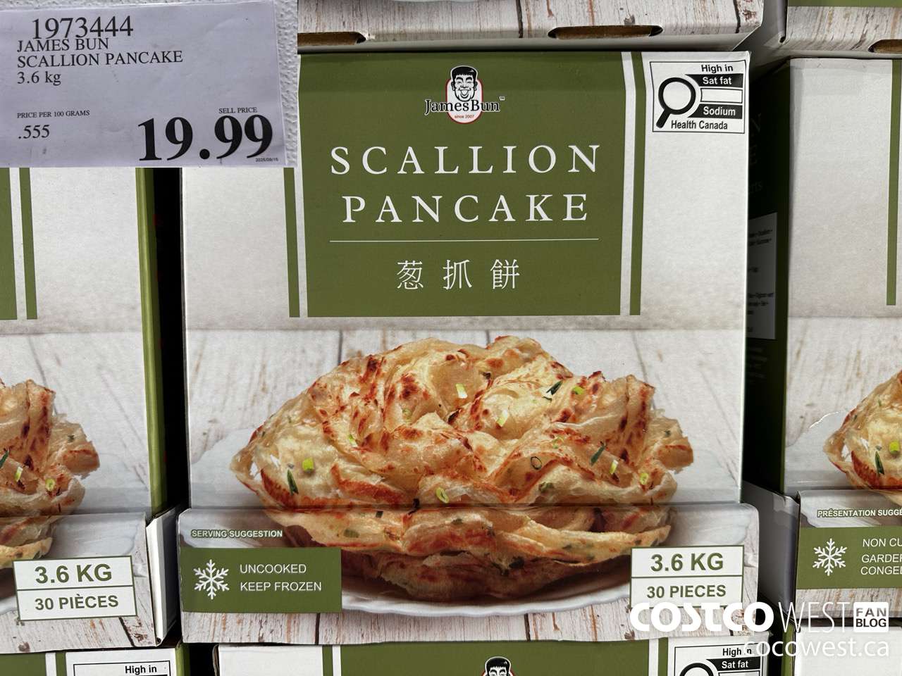 1973444 JAMES BUN SCALLION PANCAKE 3.6KG $19.99