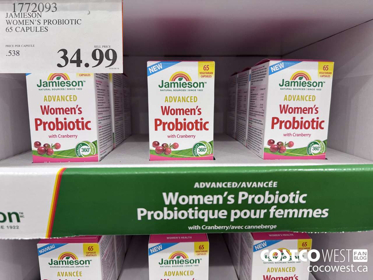 1772093 JAMIESON WOMEN'S PROBIOTIC ADVANCED - 65 CAPS $34.99