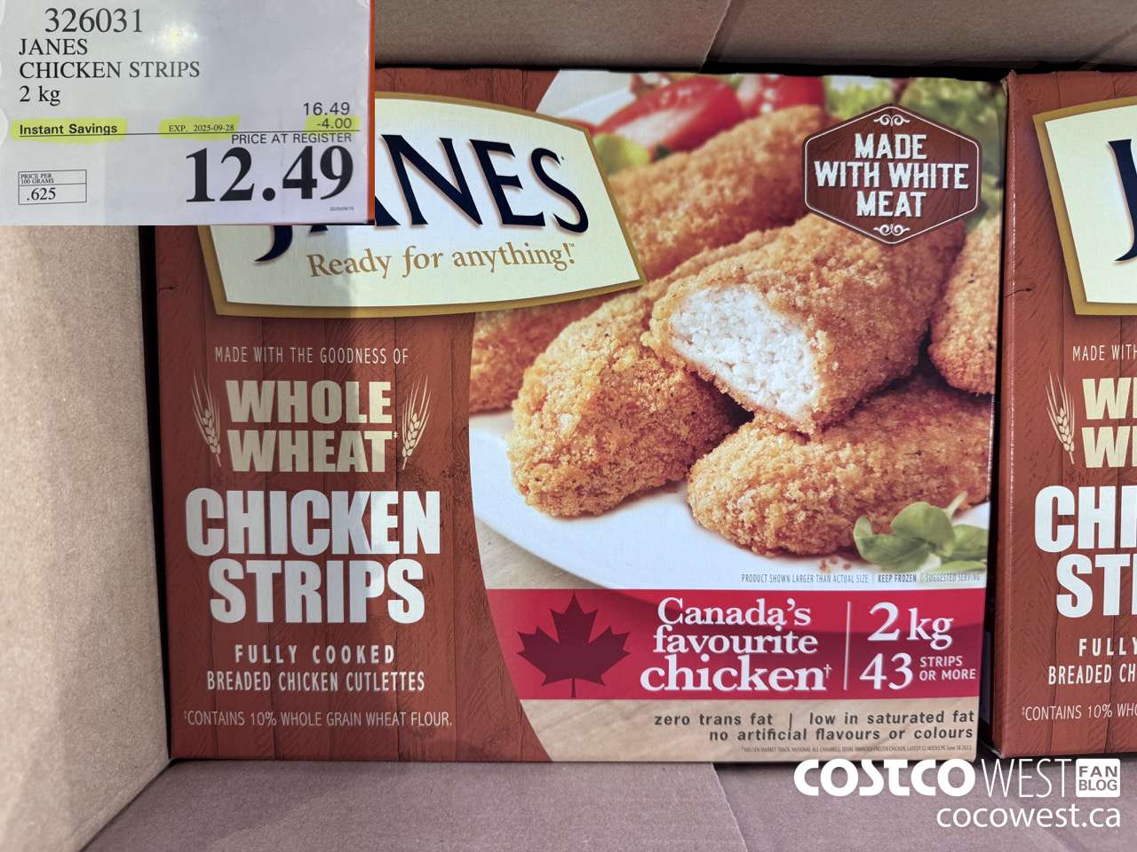 326031 JANES CHICKEN STRIPS 2 kg ($4.00 INSTANT SAVINGS EXPIRES ON 2025-09-28) $12.49