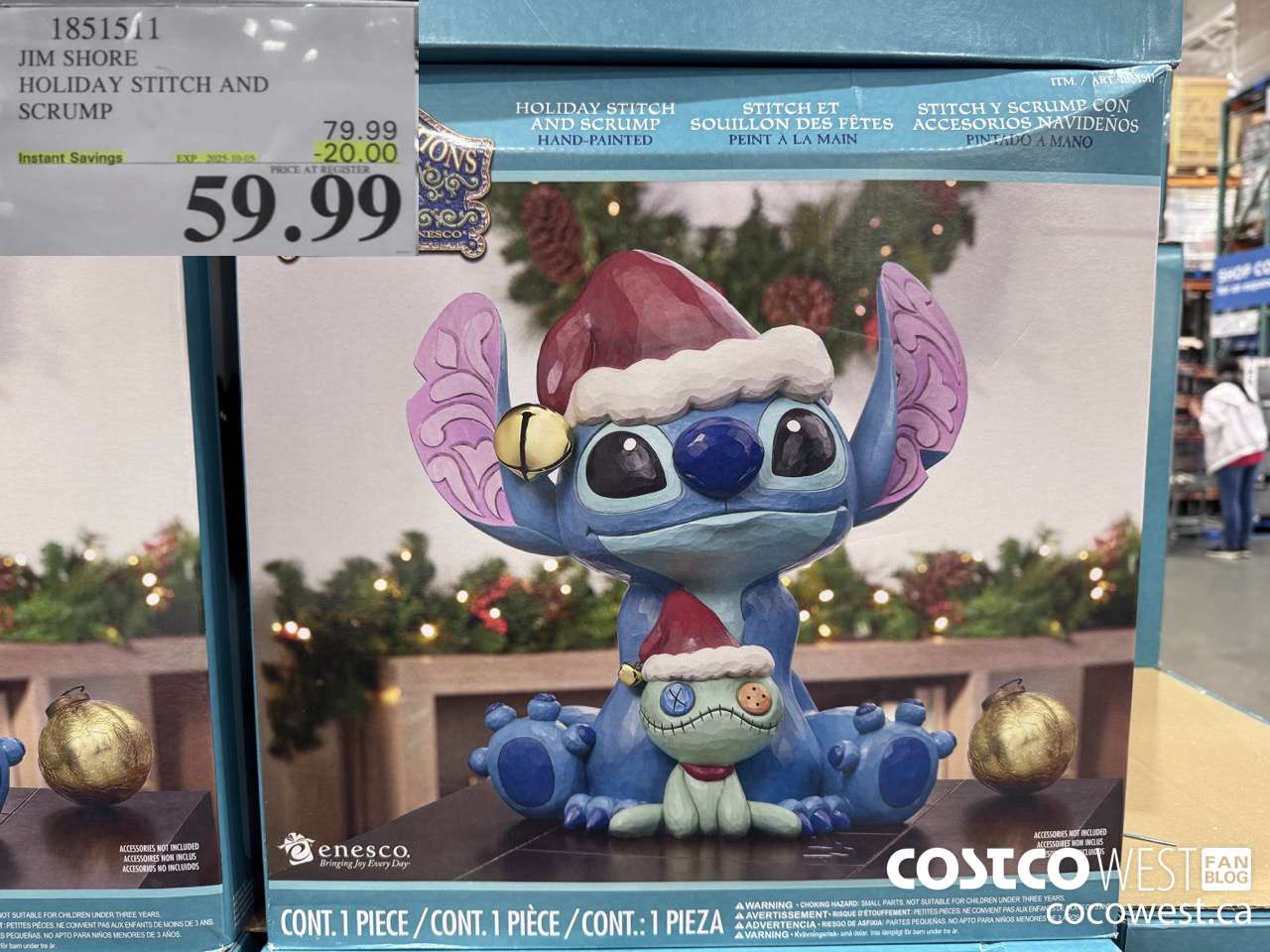 1851511 JIM SHORE HOLIDAY STITCH AND SCRUMP ($20.00 INSTANT SAVINGS EXPIRES ON 2025-10-05) $59.99
