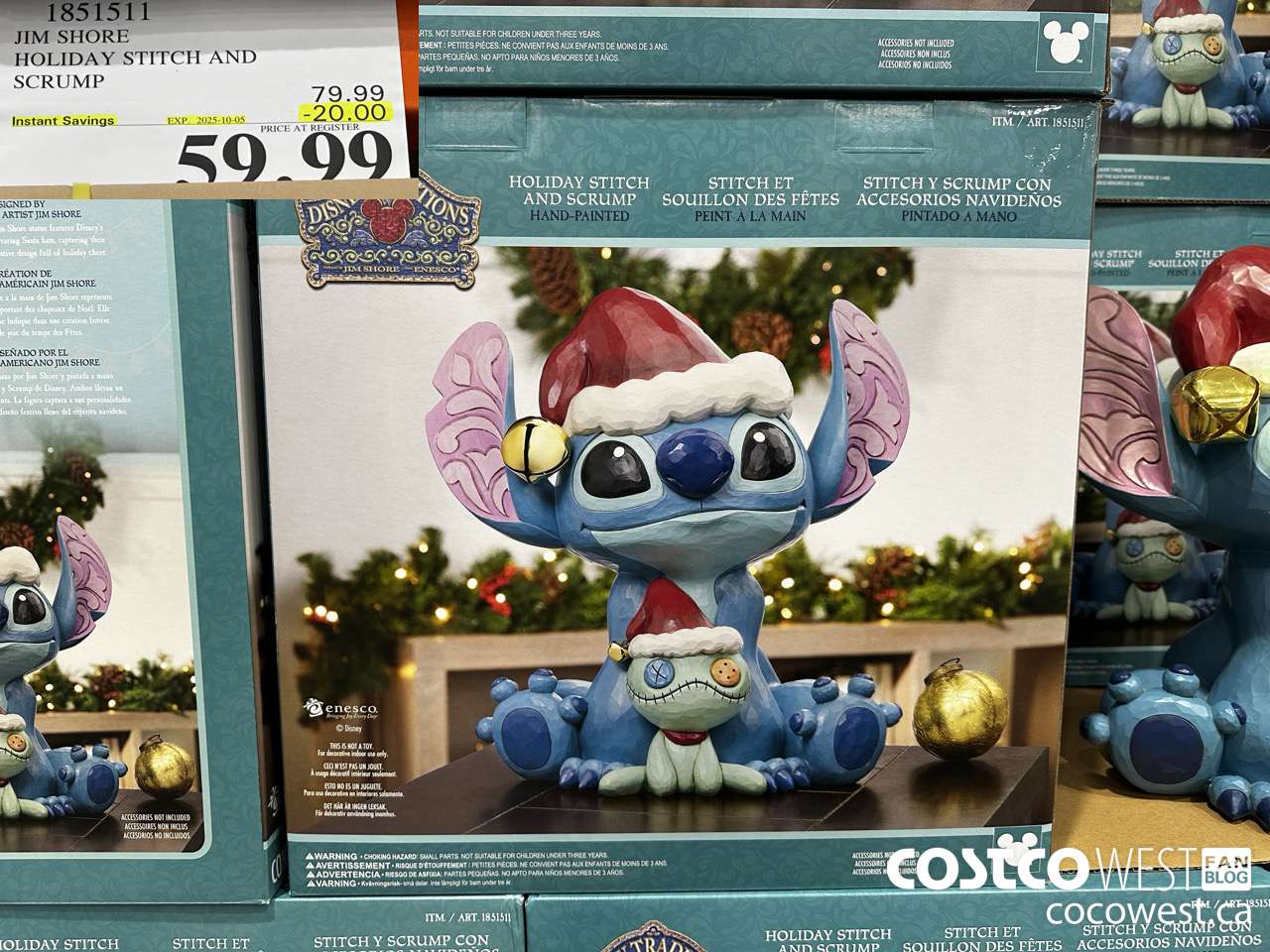 1851511 JIM SHORE HOLIDAY STITCH AND SCRUMP ($20.00 INSTANT SAVINGS EXPIRES ON 2025-10-05) $59.99